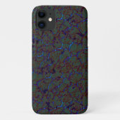Rusty green crackle with flashblue strokes Case-Mate iPhone case (Achterkant)