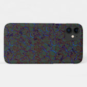 Rusty green crackle with flashblue strokes Case-Mate iPhone case (Achterkant (horizontaal))