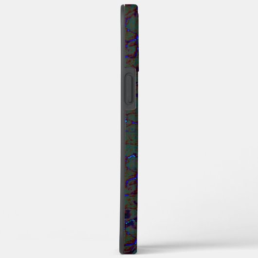 Rusty green crackle with flashblue strokes Case-Mate iPhone case (Achterkant / Rechts)