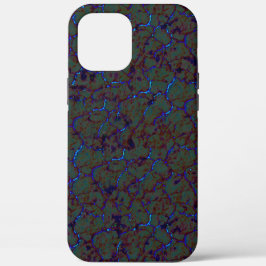 Rusty green crackle with flashblue strokes Case-Mate iPhone case
