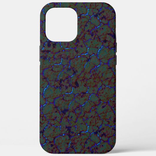 Rusty green crackle with flashblue strokes Case-Mate iPhone case (Achterkant)