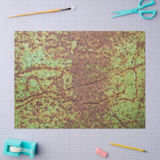 Rusty green look tissuepapier (Craft)