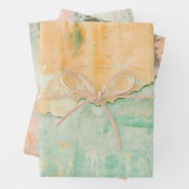 Rusty Green Paint Waterverf Inpakpapier Vel (In situ)