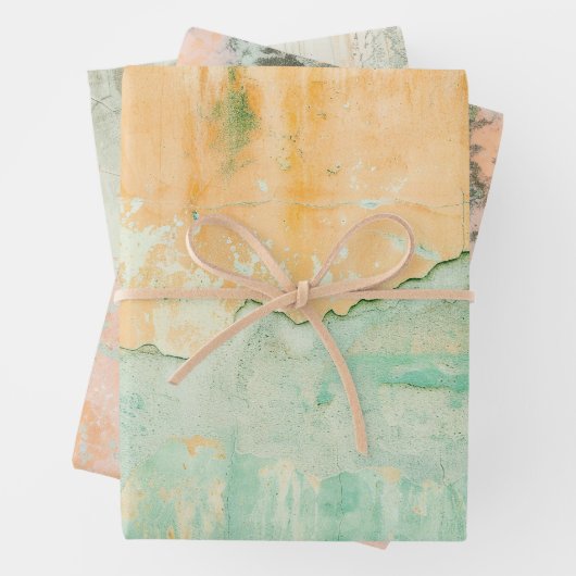 Rusty Green Paint Waterverf Inpakpapier Vel (In situ)