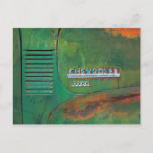 Rusty  Green Truck Side Briefkaart (Voorkant)