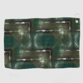 Rusty greenish flowery gemarkeerd met afgesloten p golfhanddoek (Horizontaal)