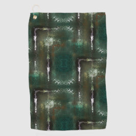 Rusty greenish flowery gemarkeerd met afgesloten p golfhanddoek
