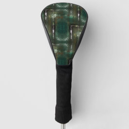 Rusty greenish flowery gemarkeerd met afgesloten p golfheadcover