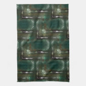 Rusty greenish flowery gemarkeerd met afgesloten p theedoek (Verticaal)