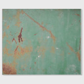 Rusty groen gewethered textured metal urban panel  cadeaupapier (Vlak)