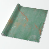 Rusty groen gewethered textured metal urban panel  cadeaupapier (Uitgerold)