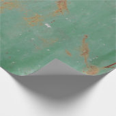 Rusty groen gewethered textured metal urban panel  cadeaupapier (Hoek)