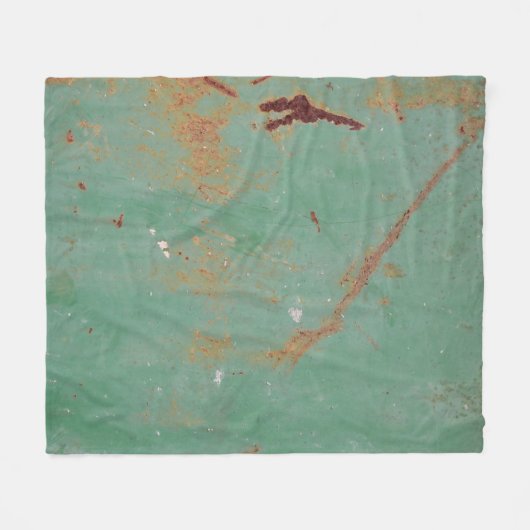 Rusty groen gewethered textured metal urban panel  fleece deken (Voorkant (Horizontaal))