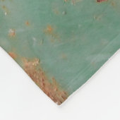 Rusty groen gewethered textured metal urban panel  fleece deken (Hoek)