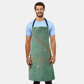 Rusty groen gewethered textured metal urban panel schort (Gedragen)