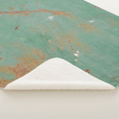 Rusty groen gewethered textured metal urban panel sherpa deken (3/4)