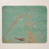 Rusty groen gewethered textured metal urban panel sherpa deken (Voorkant (horizontaal))
