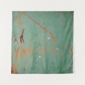 Rusty groen gewethered textured metal urban panel wandkleed (Voorkant)