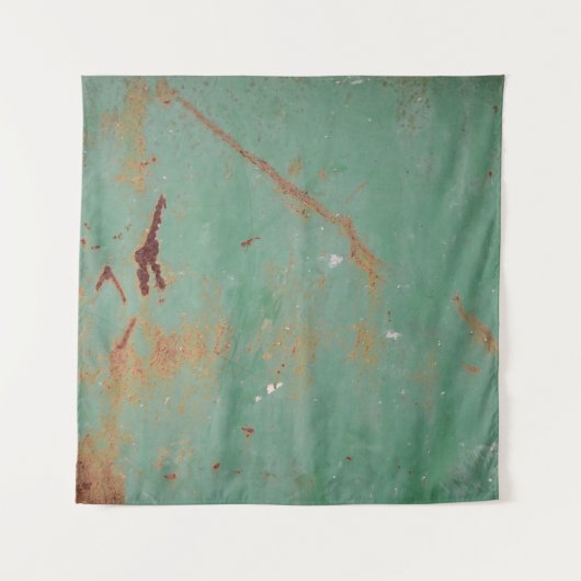 Rusty groen gewethered textured metal urban panel wandkleed (Voorkant)