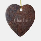 "Rusty Heart" Aangepaste naam ornament (Rechts)