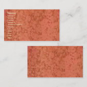 Rusty Impression Roos Leaves Visitekaartje (Voorkant / Achterkant)