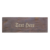 Rusty Iron Texture Background Naambadge (Voorkant)