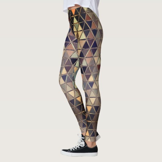 Rusty Jester Robot driehoekspatronen Leggings (Links)