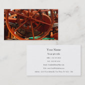 Rusty junk metal boerderij equipment steampunkmach visitekaartje (Voorkant / Achterkant)