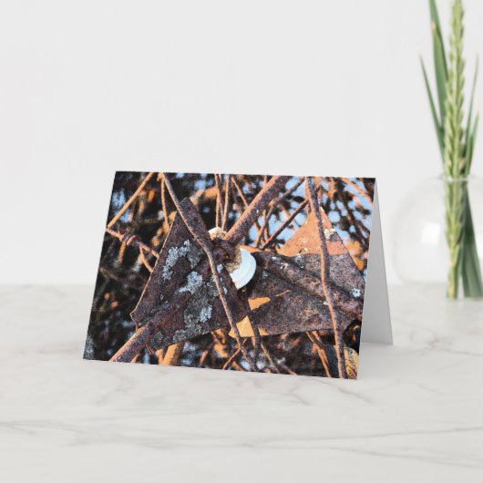 Rusty Junk Pile, geboortedag Kaart (Voorkant)