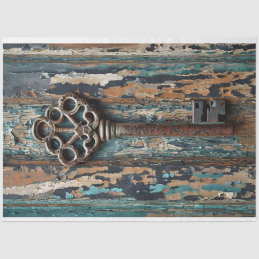Rusty Key 2 Decoupage Tissue Paper Tissuepapier (Voorkant)