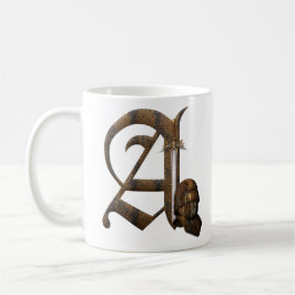 Rusty Knachten Initiaal A Mok