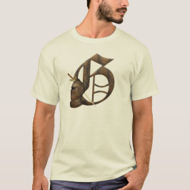 Rusty Knight Initiaal G T-shirt