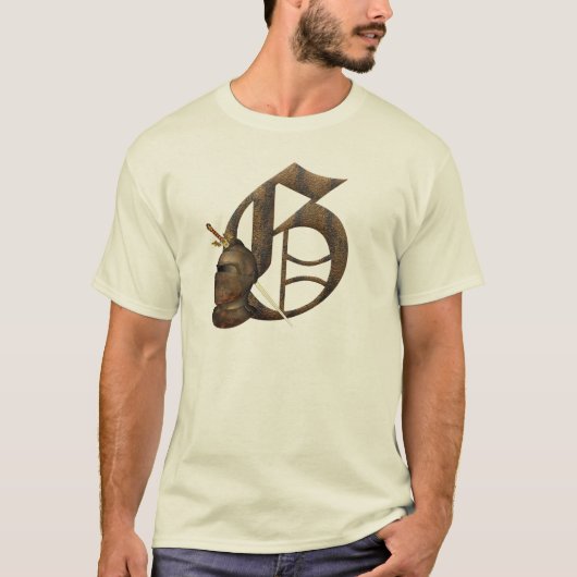 Rusty Knight Initiaal G T-shirt (Voorkant)
