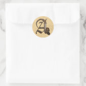 Rusty Knights Initiaal A Ronde Sticker (Tas)