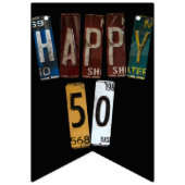 Rusty Licence bord 50e Verjaardag Vlaggetjes (Eerste vlag)