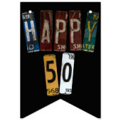 Rusty Licence bord 50e Verjaardag Vlaggetjes (Derde vlag)