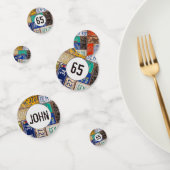 Rusty Licence Bord 65th Birthday Confetti (Groep)