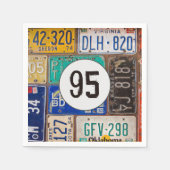 Rusty Licence Bord 95th Birthday Servet (Voorkant)