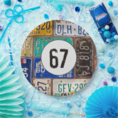 Rusty Licence Borden 67th Birthday Papieren Bordje (Feest)