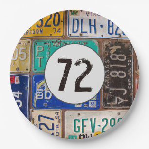 Rusty Licence Borden 72nd Birthday Papieren Bordje