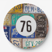 Rusty Licence Borden 76th Birthday Papieren Bordje (Voorkant)