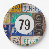Rusty Licence Borden 79th Birthday Papieren Bordje (Voorkant)
