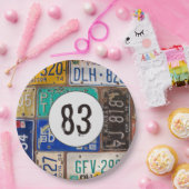 Rusty Licence Borden 83rd Birthday Papieren Bordje (Feest)