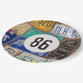 Rusty Licence Borden 86th Birthday Papieren Bordje (Gekanteld)