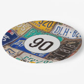 Rusty Licence Borden 90th Birthday Papieren Bordje (Gekanteld)
