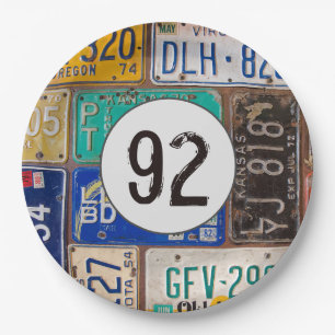 Rusty Licence Borden 92nd Birthday Papieren Bordje