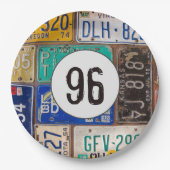 Rusty Licence Borden 96th Birthday Papieren Bordje (Voorkant)