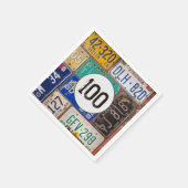 Rusty License Bord 100th Birthday Napkins Servet (Hoek)
