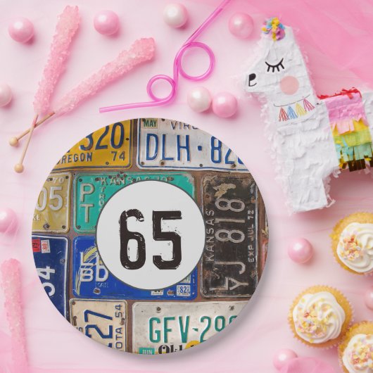 Rusty License Bord 65th Birthday (Feest)