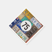 Rusty License Bord 75th Birthday Servet (Hoek)